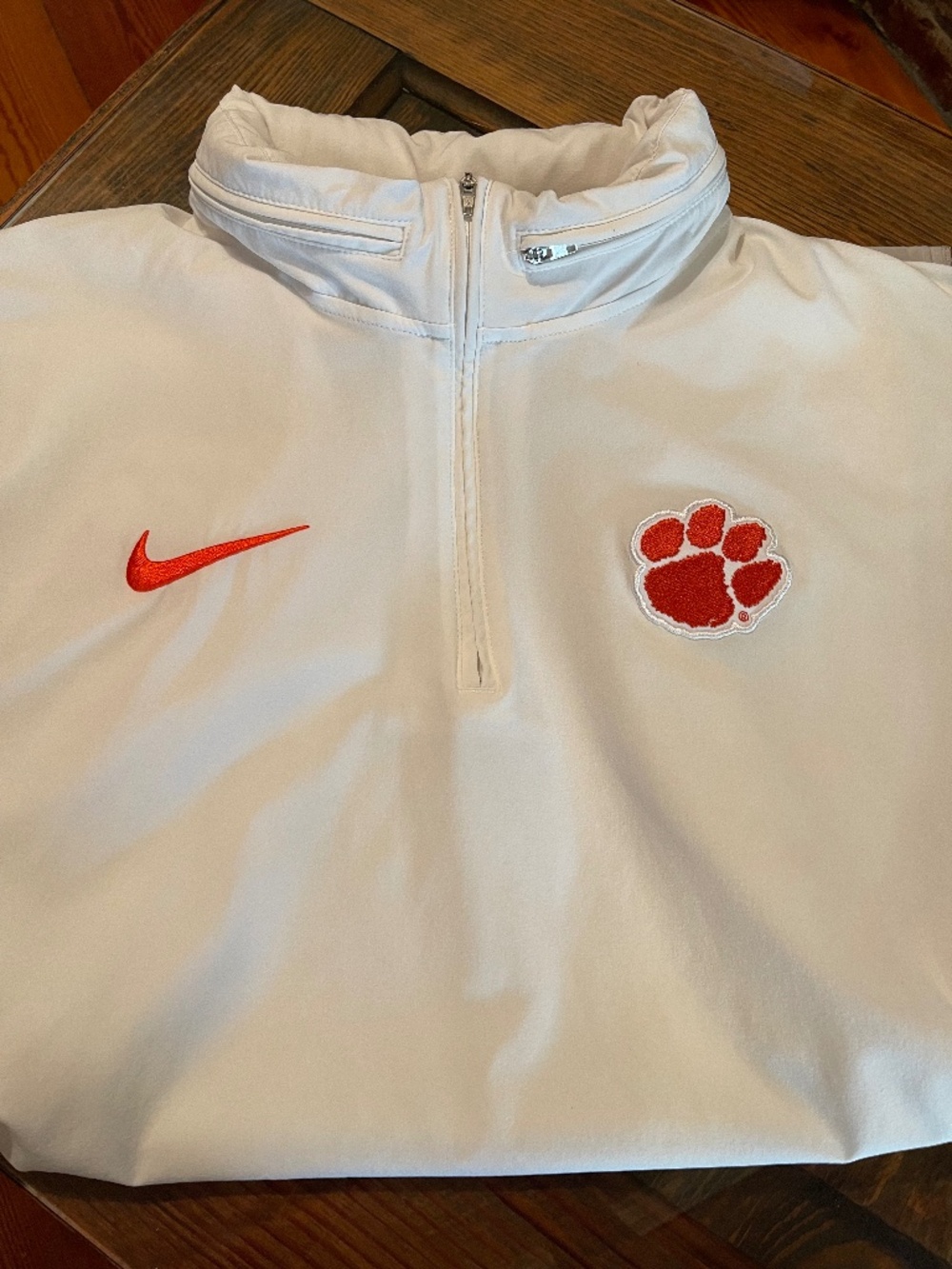 Nike Clemson 1/2 Zip Short Sleeve Lightweight Hoodie Jacket Hooded Windbreaker